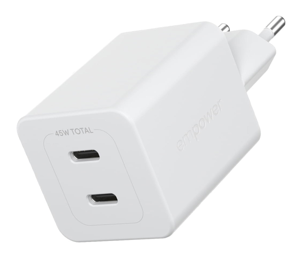 PanzerGlass empower Turbo 45W 2 x USB-C Silver White - 1546800 - zdjęcie 2